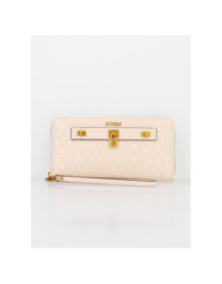 Portefeuille chéquier isidora rose femme - Guess