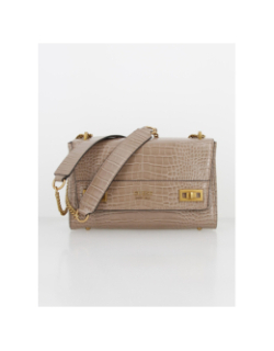 Sac bandoulière katey croco marron femme - Guess