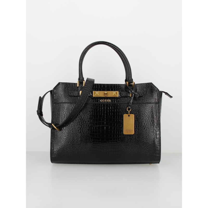 Sac à main raffir vernis noir femme - Guess