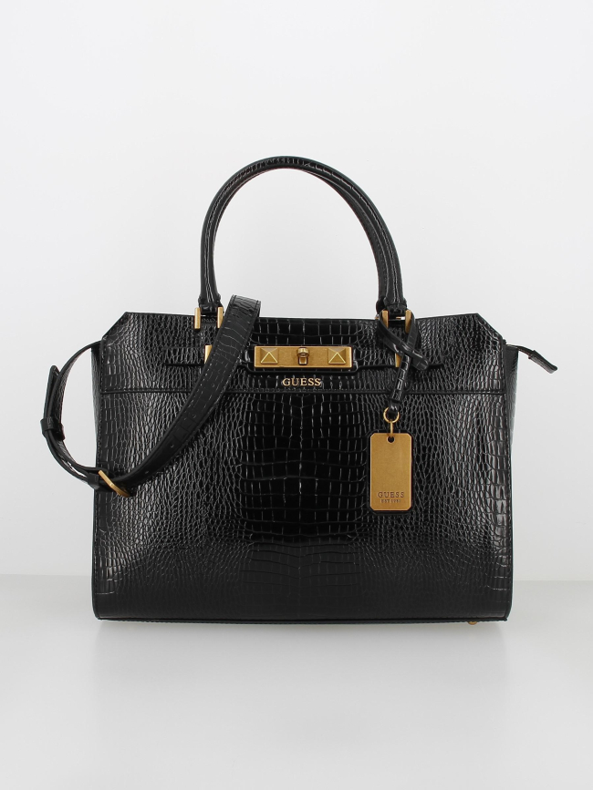 Sac à main raffir vernis noir femme - Guess