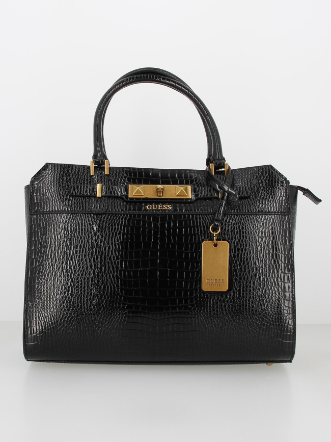 Sac à main raffir vernis noir femme - Guess