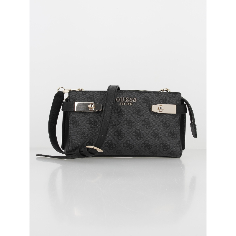 Sac bandoulière zadie elite imprimé noir femme - Guess
