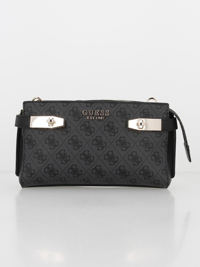 Sac bandoulière zadie elite imprimé noir femme - Guess