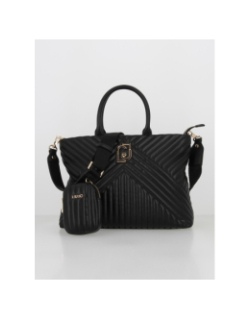 Sac à main matelassé tote noir femme - Liu Jo