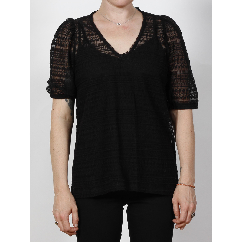 Blouse dentelle kasta noir femme - Vero Moda