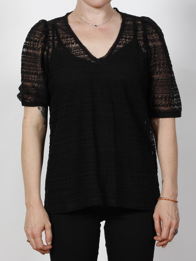 Blouse dentelle kasta noir femme - Vero Moda