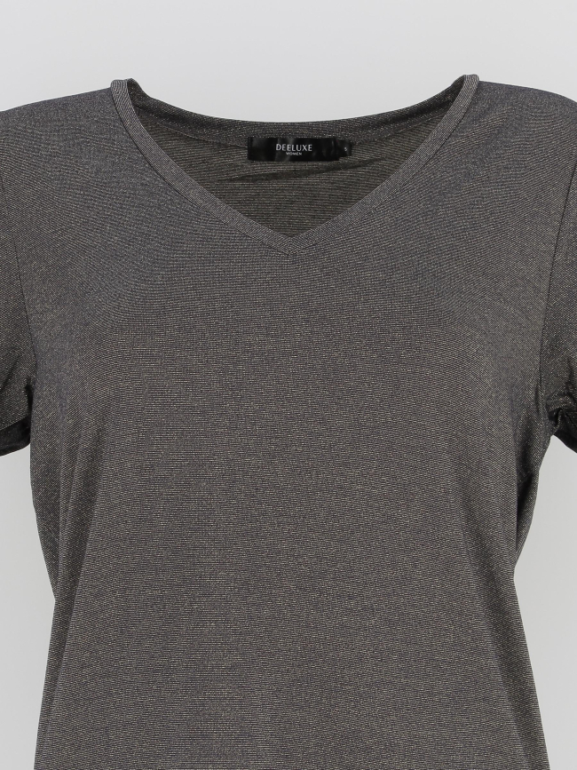 T-shirt glowy gris femme - Deeluxe