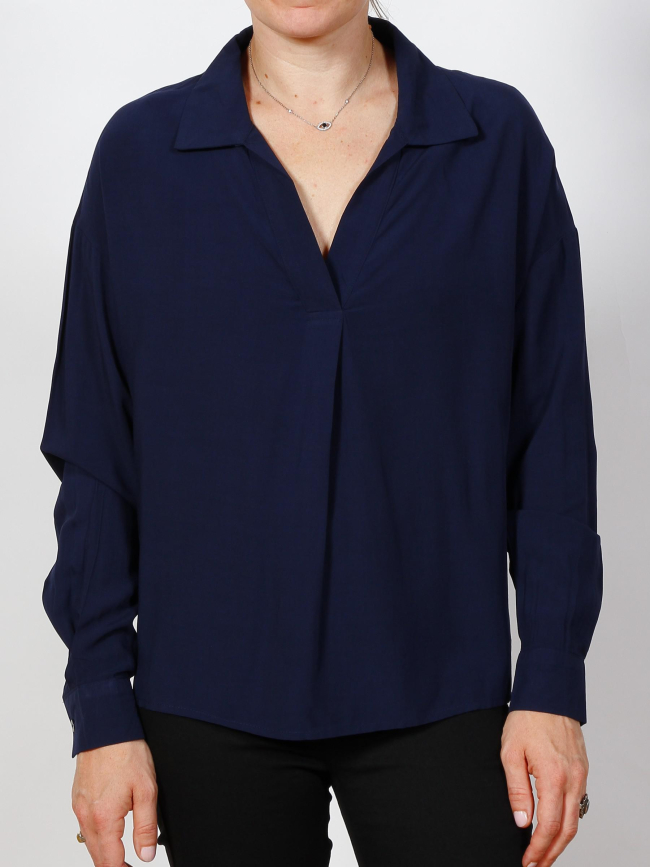 Blouse manches longues clara bleu marine femme - Tiffosi