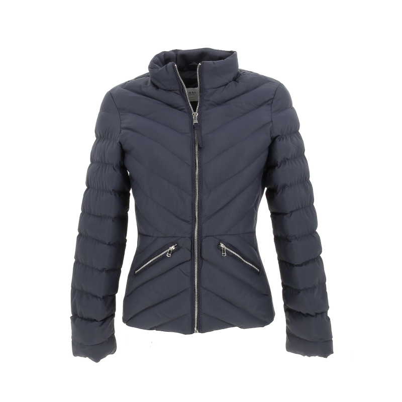 Doudoune bi-matière evelyn bleu marine femme - Tiffosi