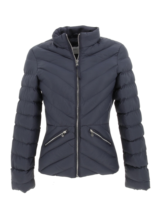 Doudoune bi-matière evelyn bleu marine femme - Tiffosi