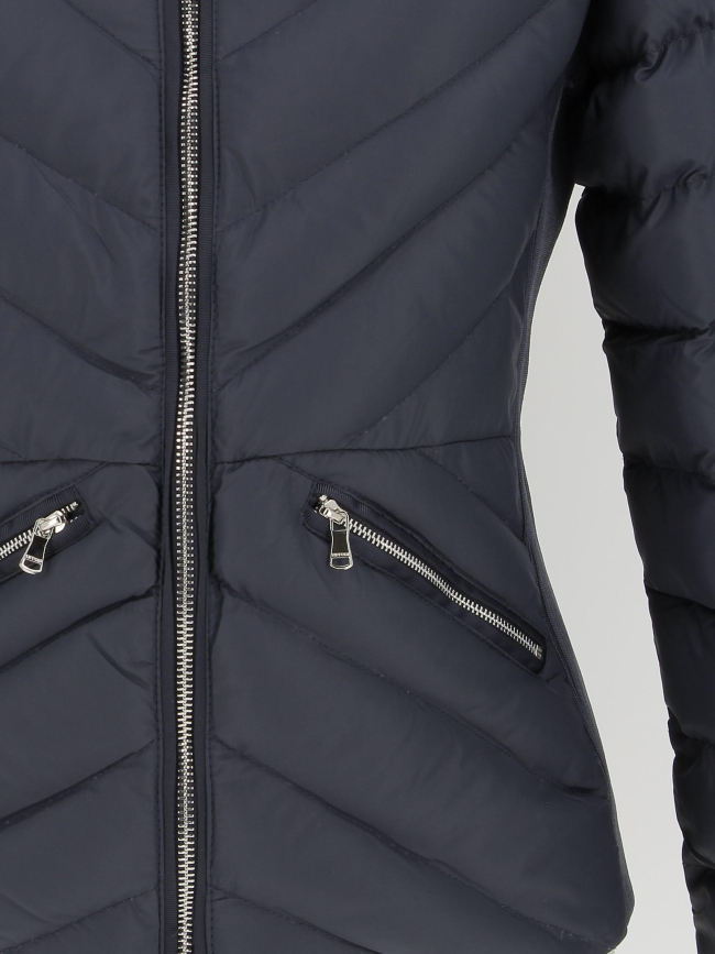 Doudoune bi-matière evelyn bleu marine femme - Tiffosi