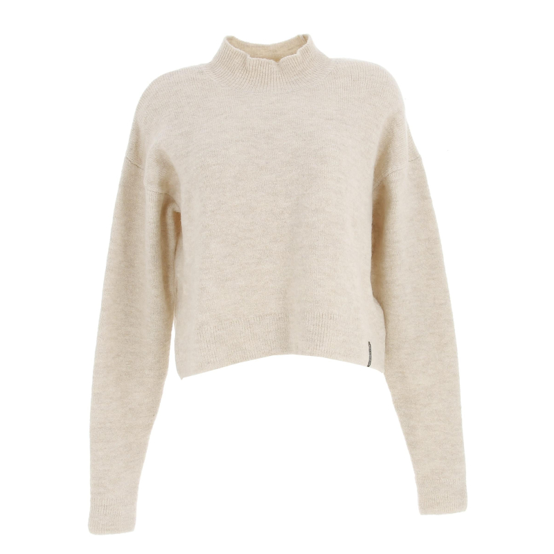 Pull vintage mock beige femme - Superdry