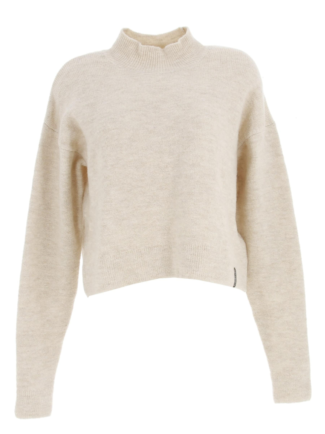 Pull vintage mock beige femme - Superdry