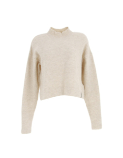 Pull vintage mock beige femme - Superdry