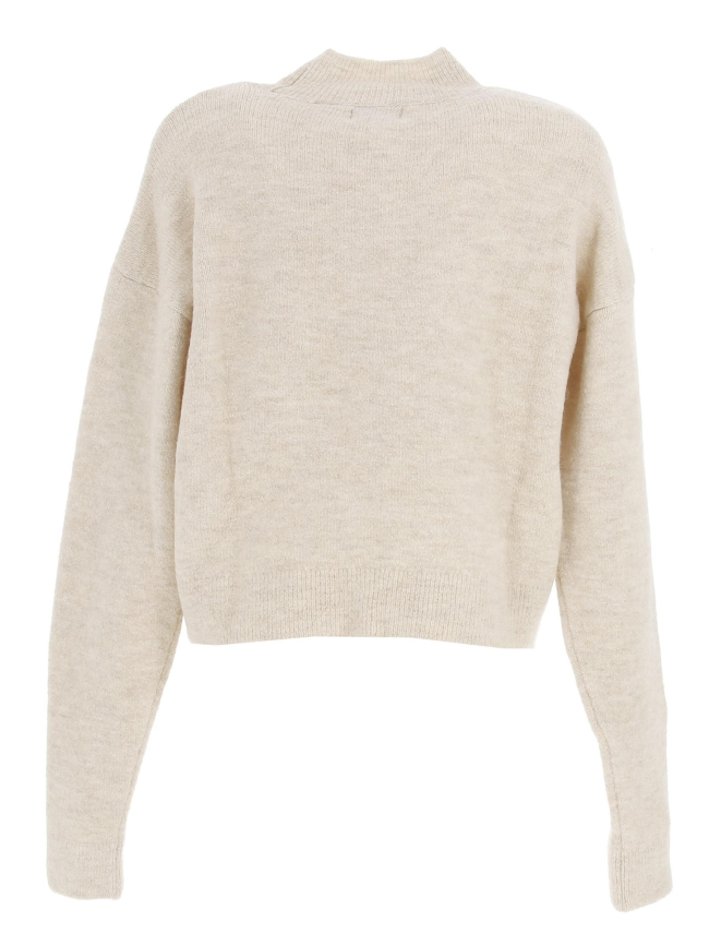 Pull vintage mock beige femme - Superdry