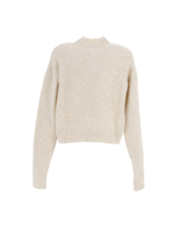 Pull vintage mock beige femme - Superdry