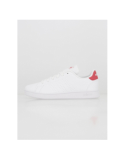 Baskets basses advantage k blanc/rose fille - Adidas