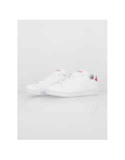 Baskets basses advantage k blanc/rose fille - Adidas