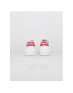 Baskets basses advantage k blanc/rose fille - Adidas