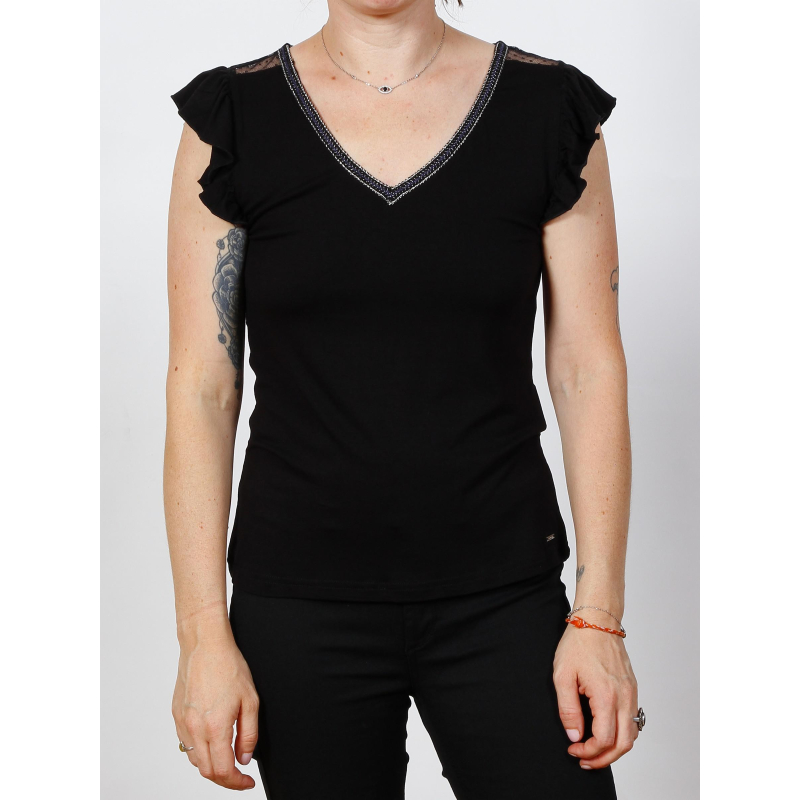 T-shirt sans manche duchan noir femme - Morgan