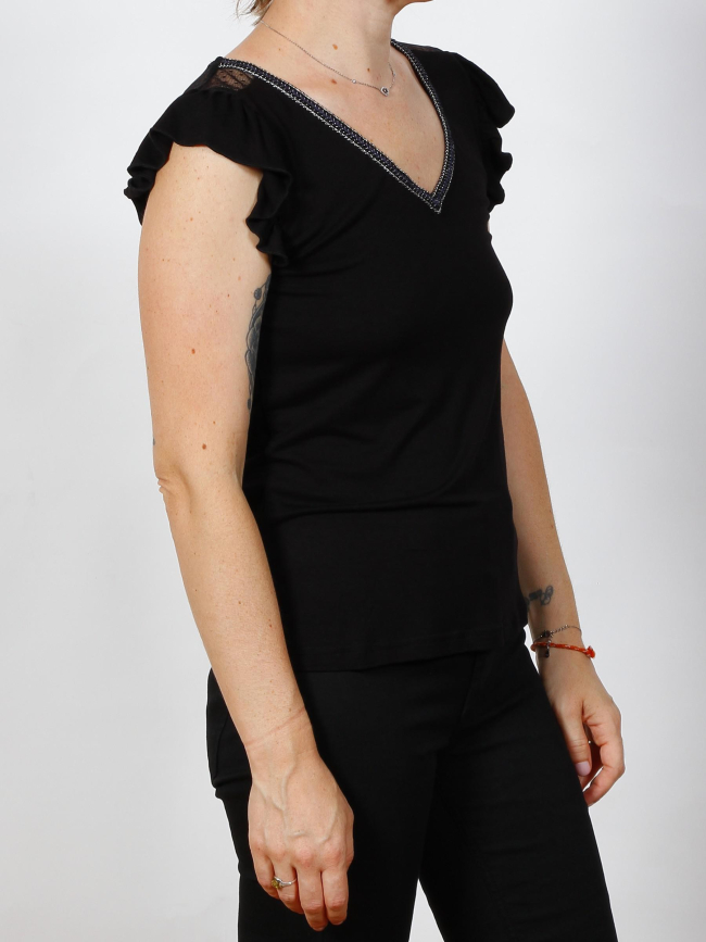 T-shirt sans manche duchan noir femme - Morgan