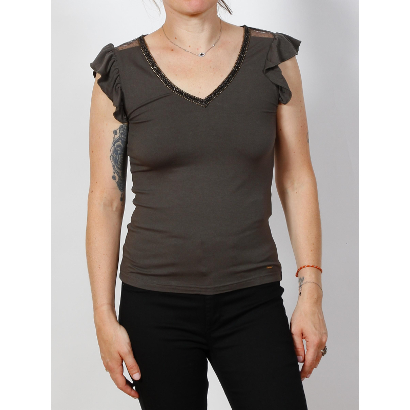 T-shirt sans manche duchan gris femme - Morgan