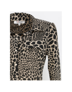 Chemise tobbie léopard beige femme - Morgan