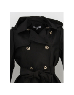 Trench à capuche amovible gedeo noir femme - Morgan