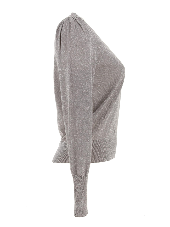 Pull métallisé margo taupe gris femme - Morgan