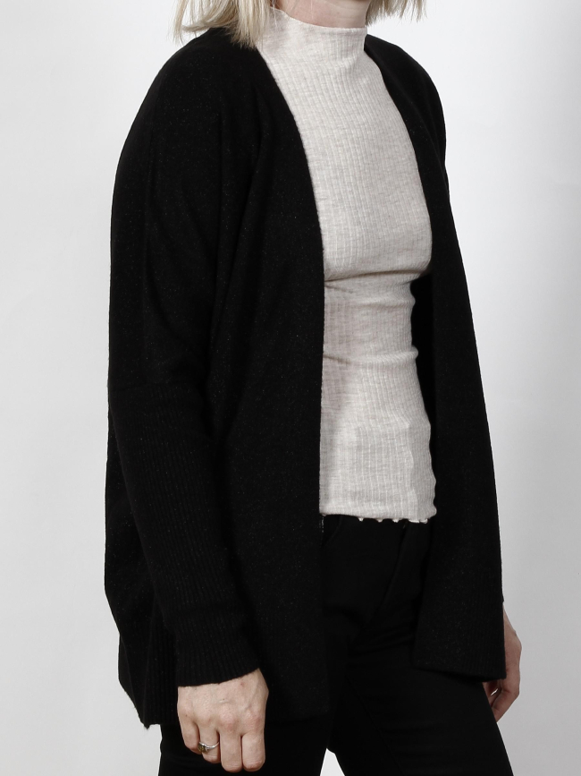 Gilet doudou noir femme - Morgan