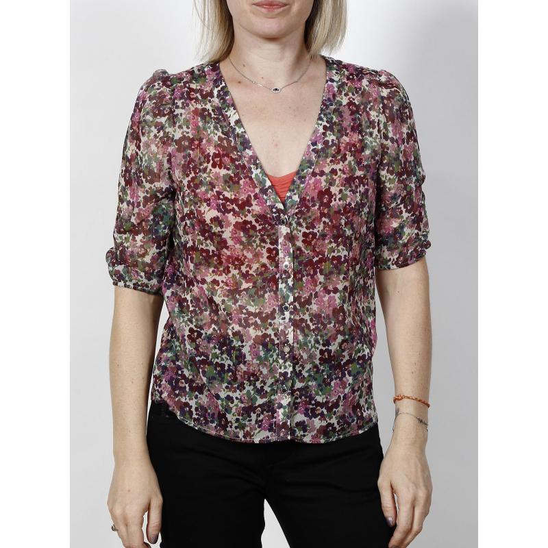 Blouse manches 3/4 cinou multicolore femme - Morgan