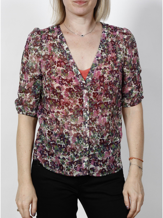 Blouse manches 3/4 cinou multicolore femme - Morgan