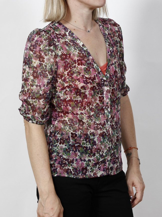 Blouse manches 3/4 cinou multicolore femme - Morgan