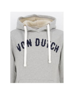 Sweat à capuche light gris homme - Von Dutch