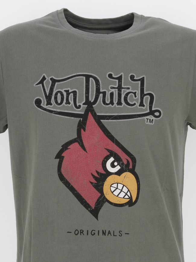 T-shirt tee vert kaki homme - Von Dutch