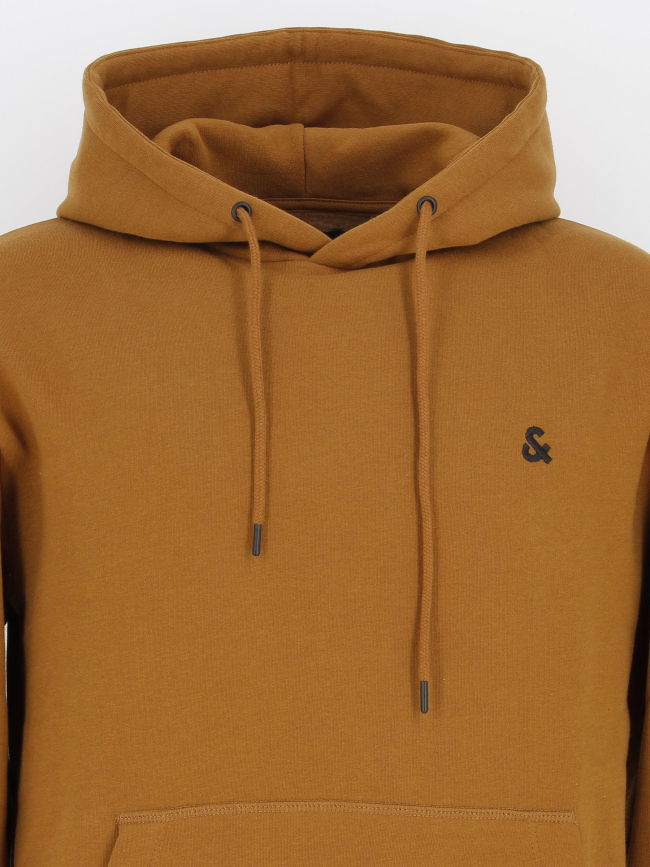 Sweat à capuche star roof marron homme - Jack & Jones