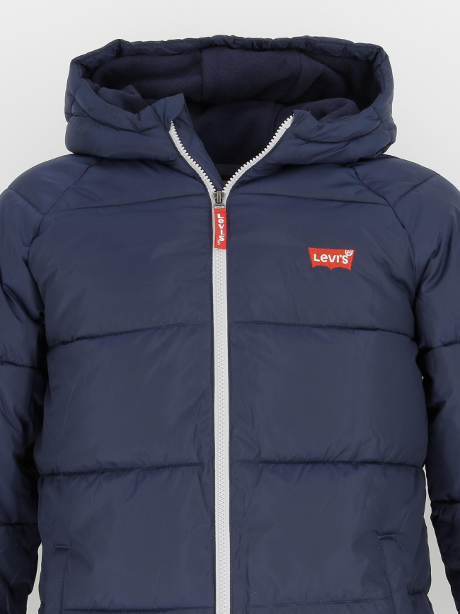 Doudoune à capuche colorblock bleu marine garçon - Levi's