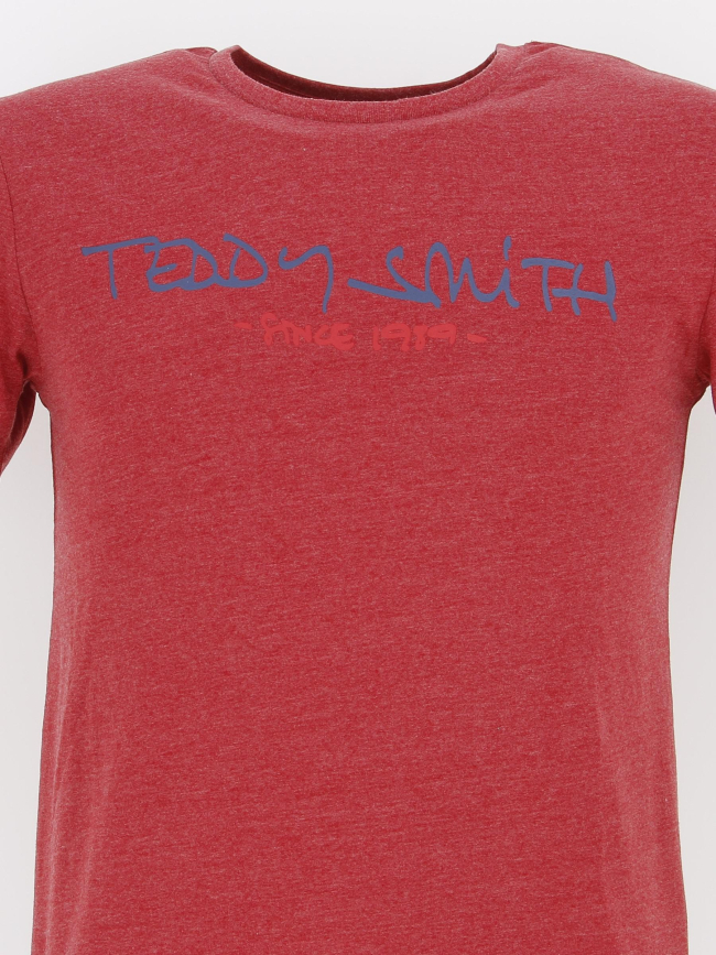T-shirt ticlass basic rouge chiné homme - Teddy Smith