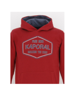 Sweat à capuche ruby rouge garçon - Kaporal