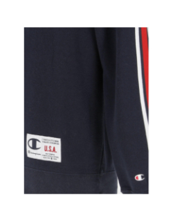 Sweat crewneck tricolore bleu marine homme - Champion