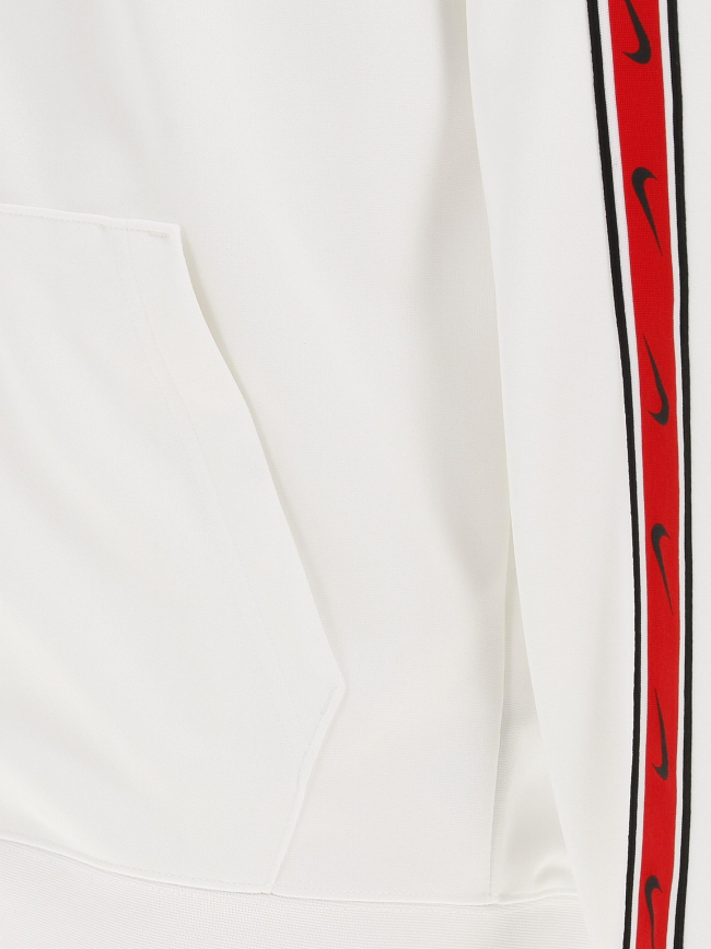 Sweat à capuche zippé repeat blanc homme - Nike