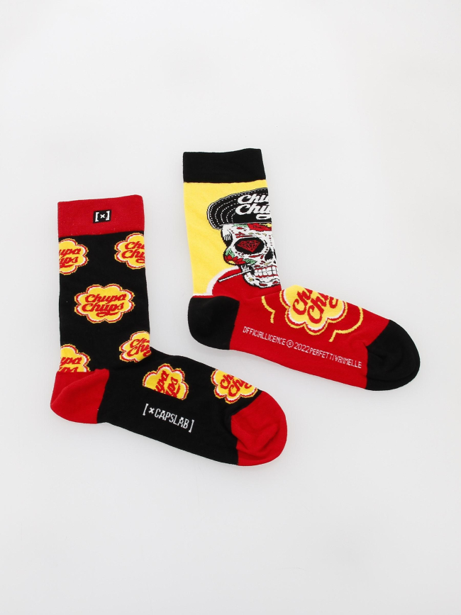 Chaussettes chupa chups jaune - Capslab