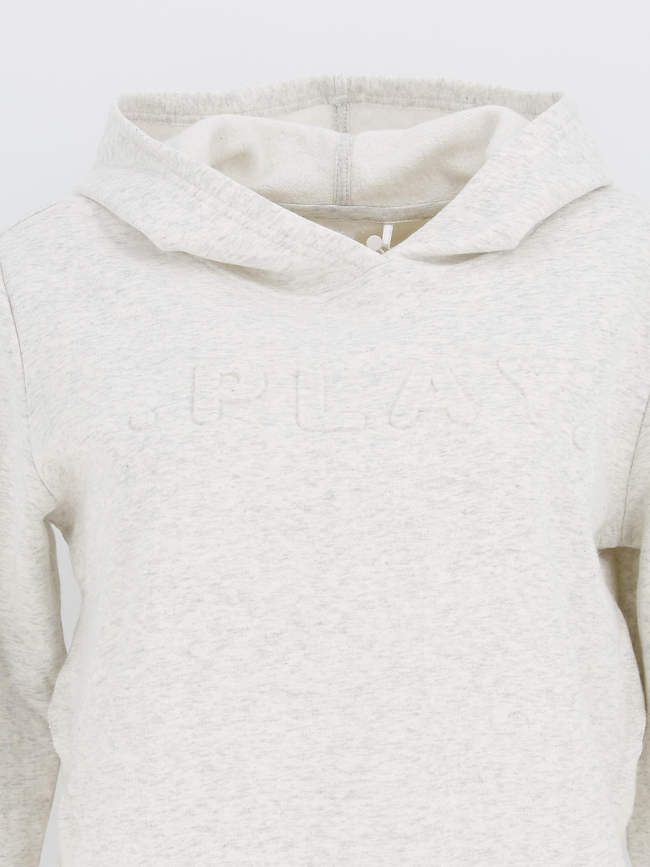 Sweat à capuche shau life blanc femme - Only