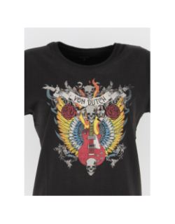 T-shirt roses noir femme - Von Dutch