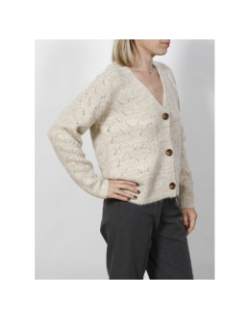 Gilet cardigan vichy beige femme - Vero Moda