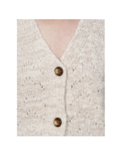 Gilet cardigan vichy beige femme - Vero Moda