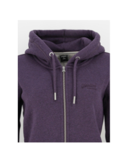 Sweat à capuche zippé vintage violet femme - Superdry