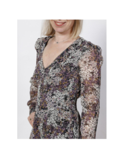 Robe fleurie rodin violet femme - Morgan