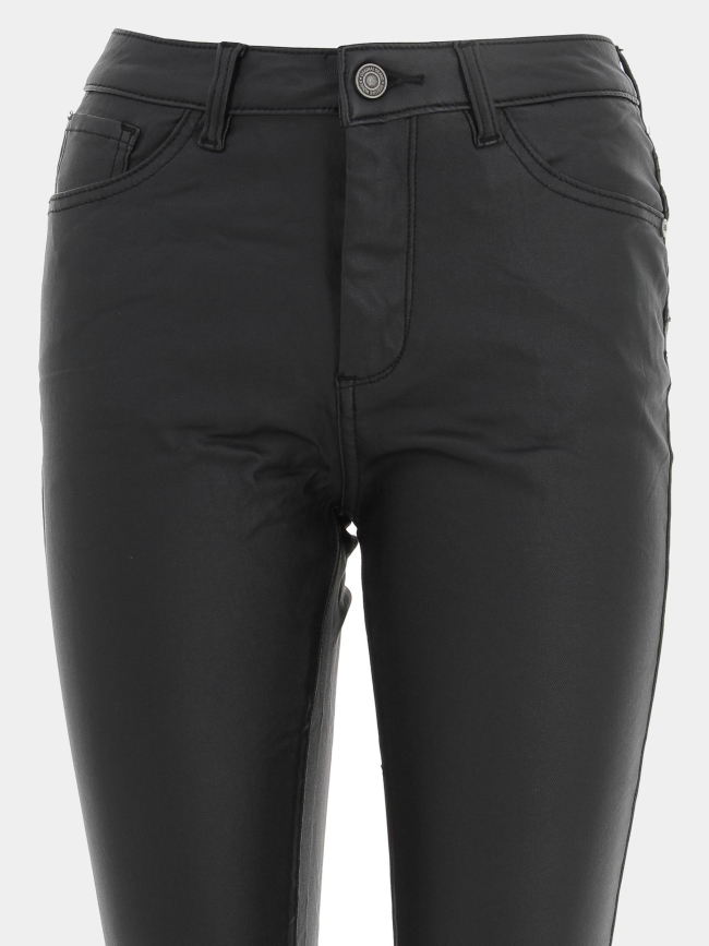 Pantalon enduit lyzie noir femme - Deeluxe