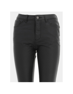 Pantalon enduit lyzie noir femme - Deeluxe